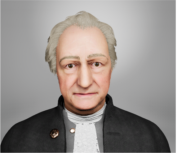 Der fertige digitale Avatar von Goethe